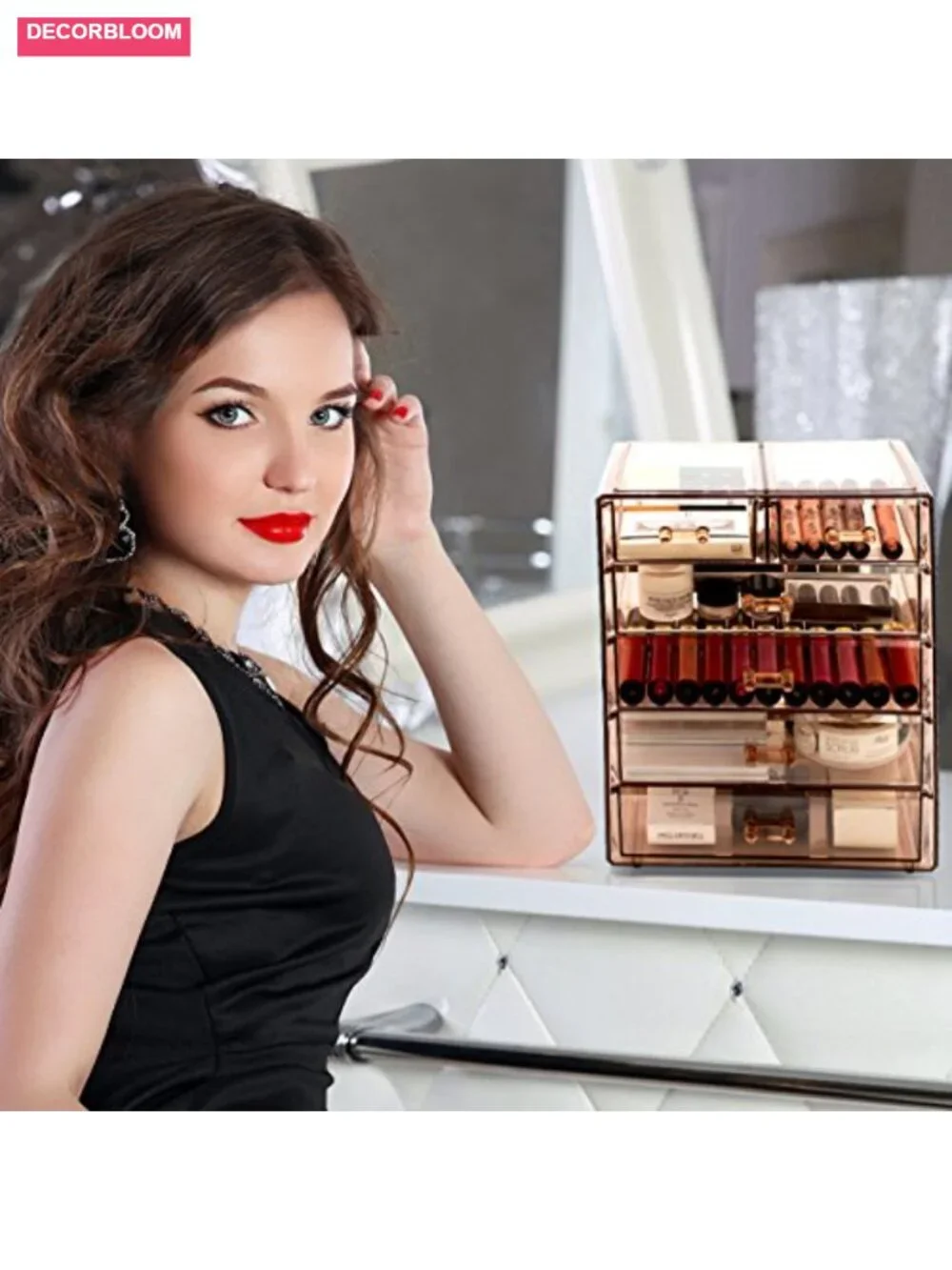 Acrylic 6-Drawer Makeup Organizer Set for Vanity & Countertop